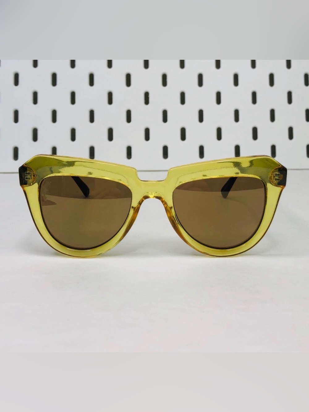 KOMONO cat eye sunglasses NEW Yellow Black Color block Stella